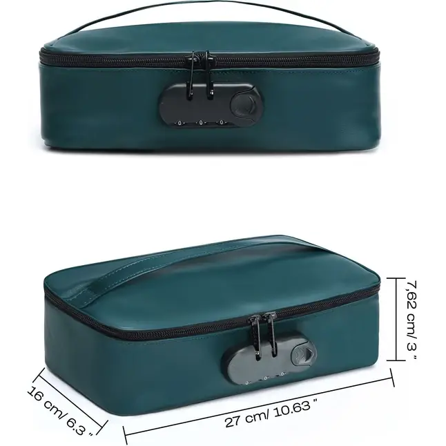 Зеленая сумочка для хранения игрушек Discreet Box. Фотография 5.