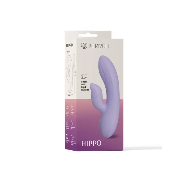 Сиреневый вибратор-кролик Hippo - 17 см - Sensora. Фотография 3.