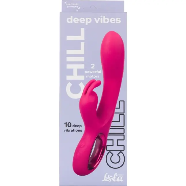 Малиновый вибратор-кролик Chill - 21 см - Deep Vibes. Фотография 5.