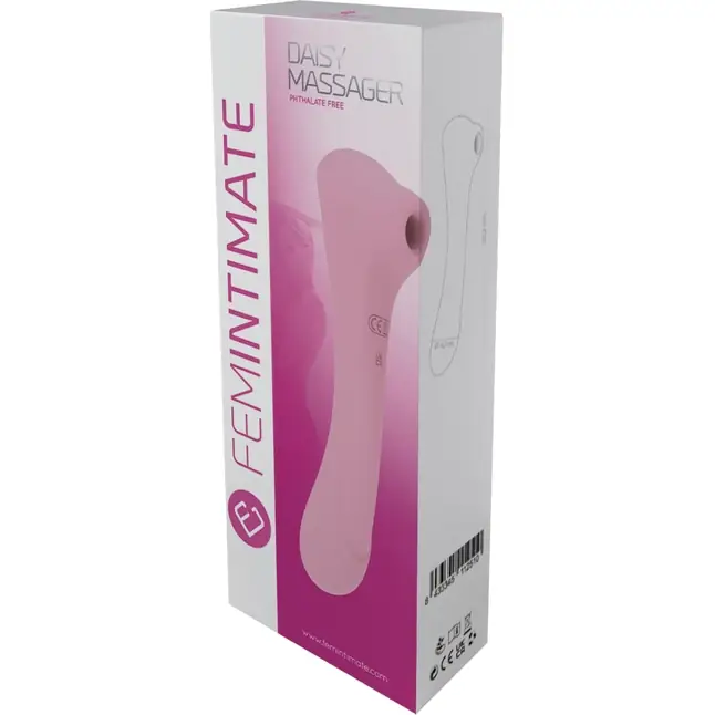 Нежно-розовый двусторонний стимулятор Daisy Massager - 20,2 см - Femintimate. Фотография 2.