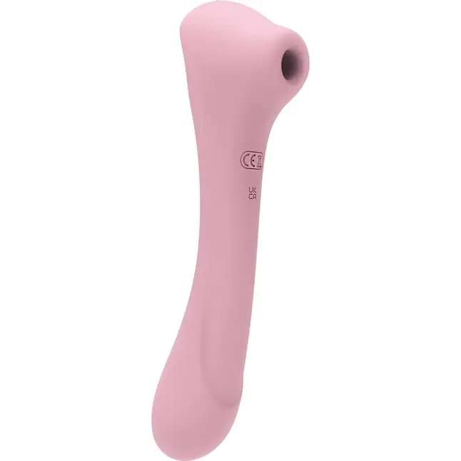 Нежно-розовый двусторонний стимулятор Daisy Massager - 20,2 см - Femintimate