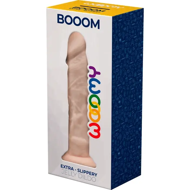 Телесный фаллоимитатор Booom - 19,3 см - Wooomy. Фотография 3.