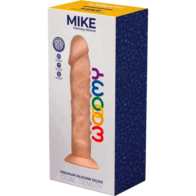 Телесный фаллоимитатор Mike - 19,7 см - Wooomy. Фотография 2.