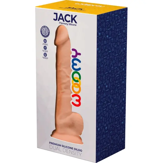 Телесный фаллоимитатор Jack - 23,1 см - Wooomy. Фотография 2.