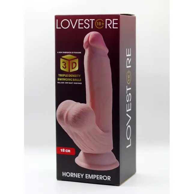 Телесный реалистичный фаллоимитатор Horney Emperor - 19,5 см. Фотография 2.