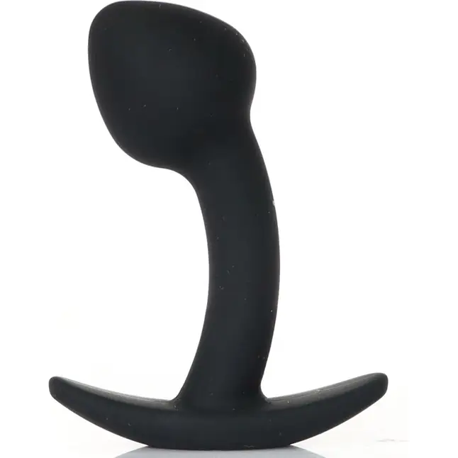 Черная анальная втулка Curved - 7,5 см