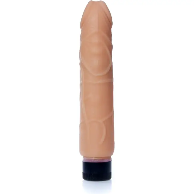 Телесный вибратор-реалистик Real Skin - 22 см. Фотография 3.