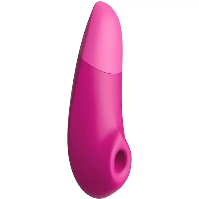 Розовый бесконтактный клиторальный стимулятор Womanizer Enhance с вибрацией