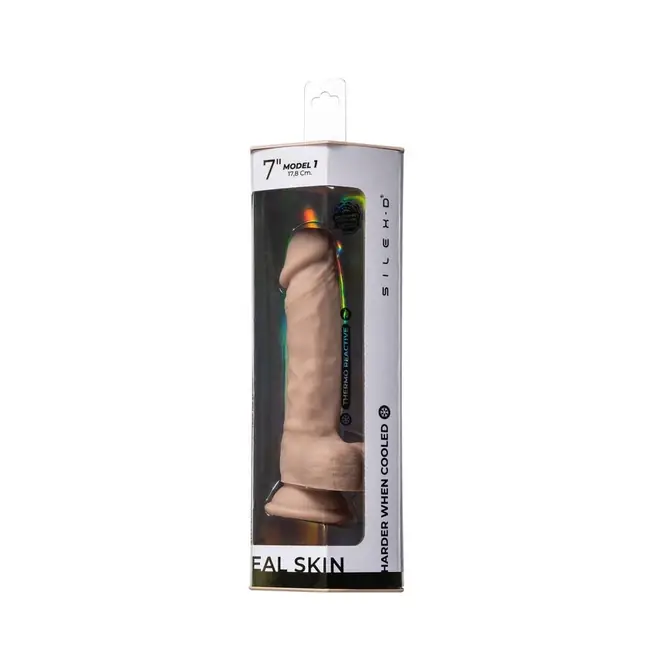 Телесный фаллоимитатор на присоске Real Skin Model 1 - 17,8 см - SILEXD. Фотография 3.