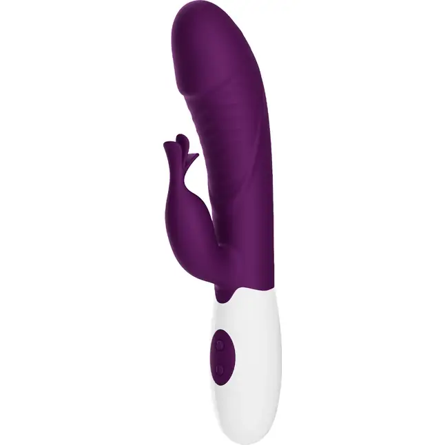 Фиолетовый вибратор-кролик Rasmussen - 19,8 см - Pretty Love. Фотография 3.