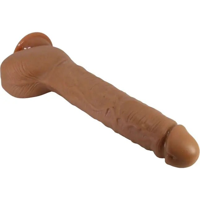 Темно-бежевый фаллоимитатор-гигант на присоске Dick - 28 см. Фотография 7.