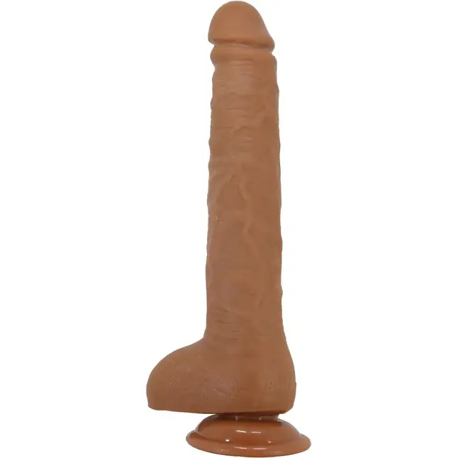 Темно-бежевый фаллоимитатор-гигант на присоске Dick - 28 см