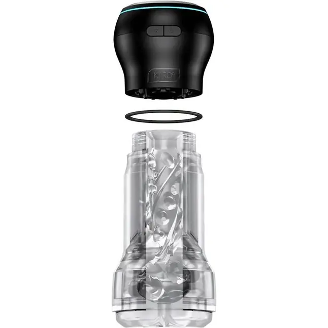 Набор PowerBlow Feel Pocket Stroker Crystal: мастурбатор и интерактивная насадка. Фотография 4.