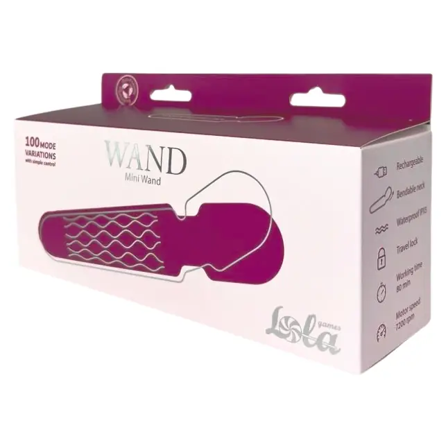 Сливовый жезловый вибромассажер Dreaming Wand - 20 см - Wand. Фотография 4.
