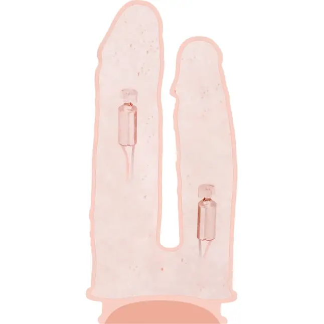 Телесный анально-вагинальный вибратор RealStick Silicone Jason M - 18 см - RealStick Silicone. Фотография 10.