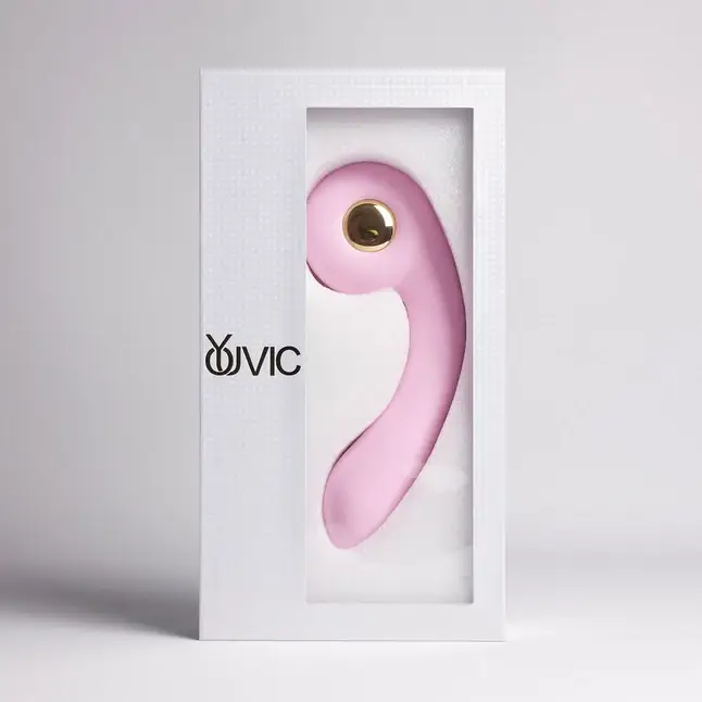 Розовый вибростимулятор точки G с нагревом Bendable Heating G-Spot Vibrator. Фотография 2.