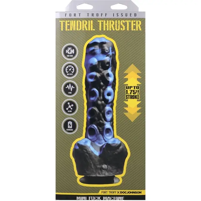 Черно-синяя мини-машина на присоске Tendril Thruster - 21,6 см. Фотография 11.