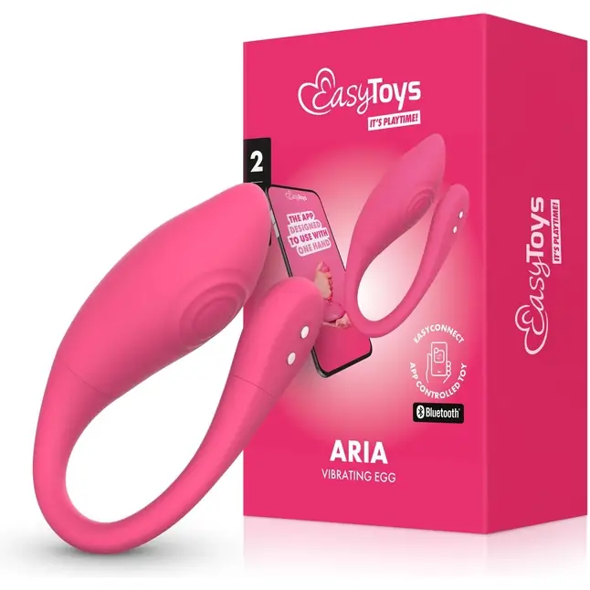 Розовое интерактивное виброяйцо Aria - EasyConnect