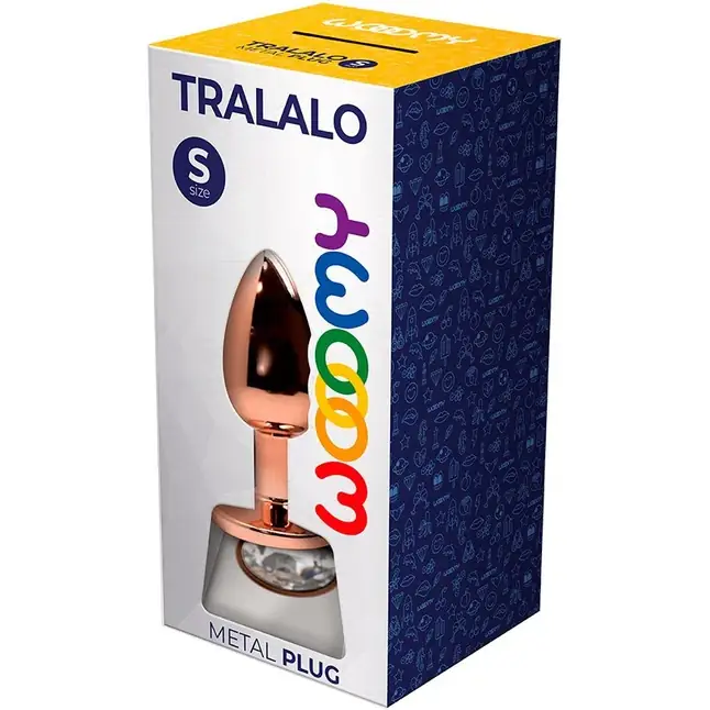 Анальная втулка Wooomy Tralalo Size S с прозрачным кристаллом - Wooomy. Фотография 2.