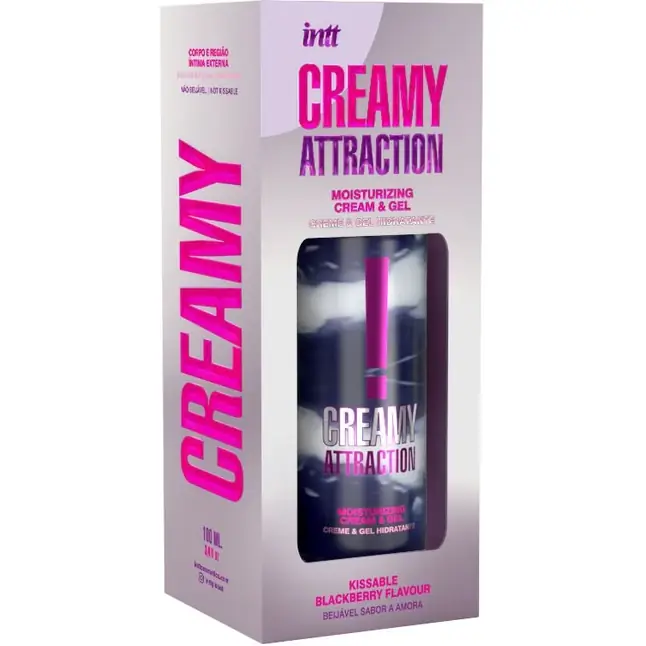 Увлажняющий крем-гель для тела с ароматом ежевики Creamy Attraction Blackberry - 100 мл. Фотография 5.