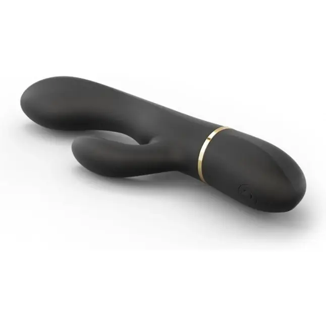 Черный вибратор-кролик Dorcel Glam Rabbit - 21 см. Фотография 2.