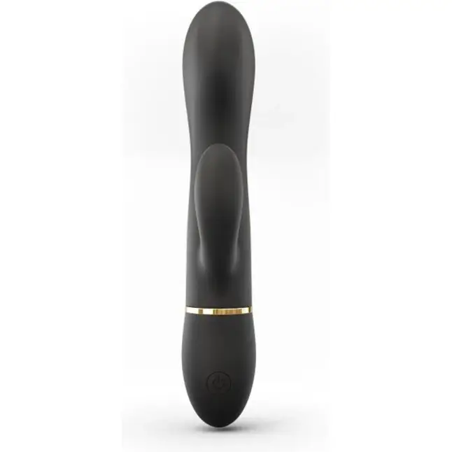 Черный вибратор-кролик Dorcel Glam Rabbit - 21 см. Фотография 3.