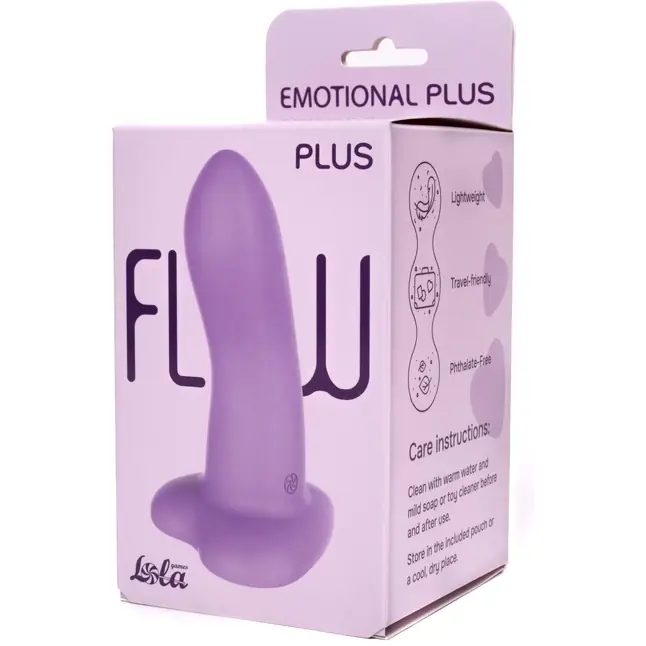 Фиолетовый нереалистичный дилдо Emotional Plus - 13 см - Flow. Фотография 2.