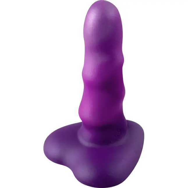 Фиолетовый нереалистичный дилдо Unicorn Max - 12,5 см - Flow