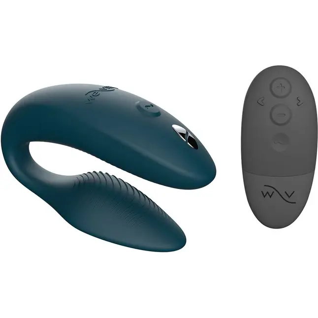 Зеленый вибратор для пар We-Vibe Sync 2 с пультом ДУ. Фотография 4.