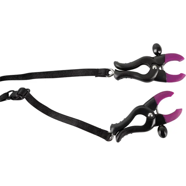 Женские вибростринги с зажимами для половых губ Spreader String with Vibrator - Bad Kitty. Фотография 5.