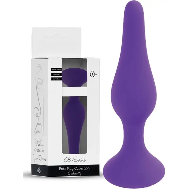 Фиолетовая анальная втулка Silcone Purple Plug Extra Large - 15,5 см