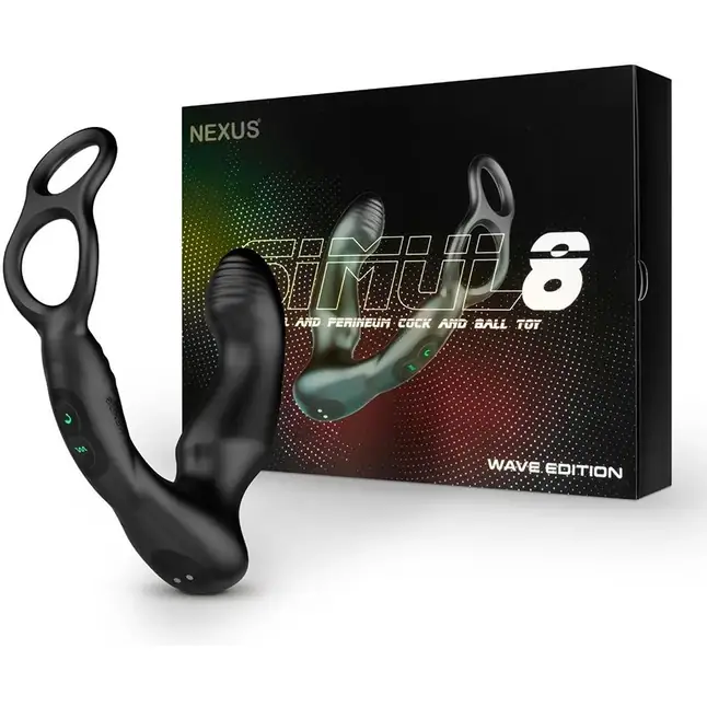 Черный двухмоторный массажер простаты Nexus Simul8 Wave Edition. Фотография 3.