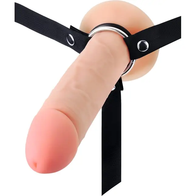 Мужской полый страпон на регулируемых ремешках - 22 см - SEX EXPERT. Фотография 2.
