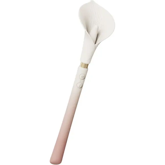 Розовый двусторонний вибромассажёр Calla. Фотография 10.