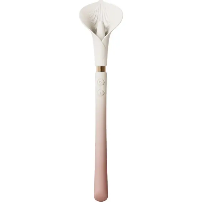 Розовый двусторонний вибромассажёр Calla