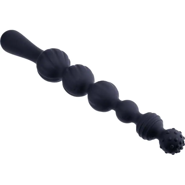 Черная анальная цепочка Beads Hunter - 22,9 см. Фотография 2.