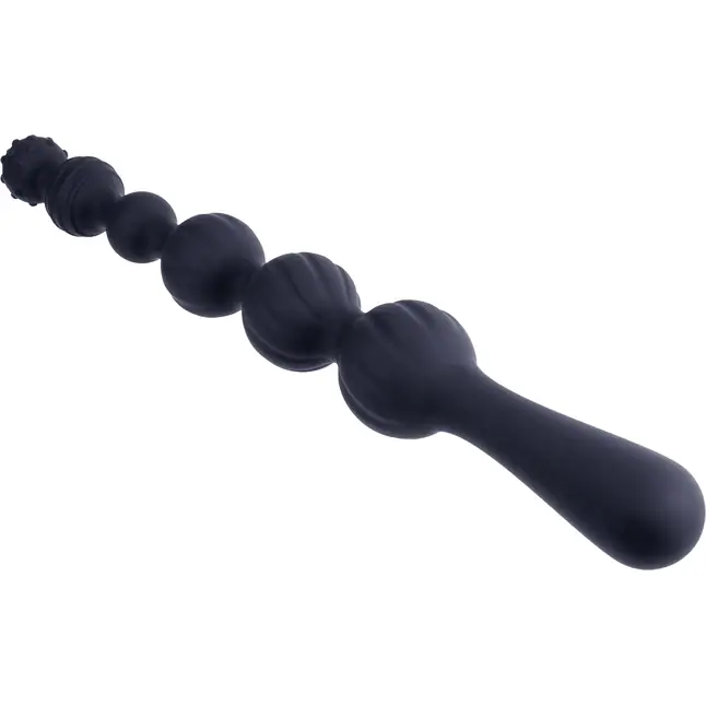 Черная анальная цепочка Beads Hunter - 22,9 см. Фотография 3.