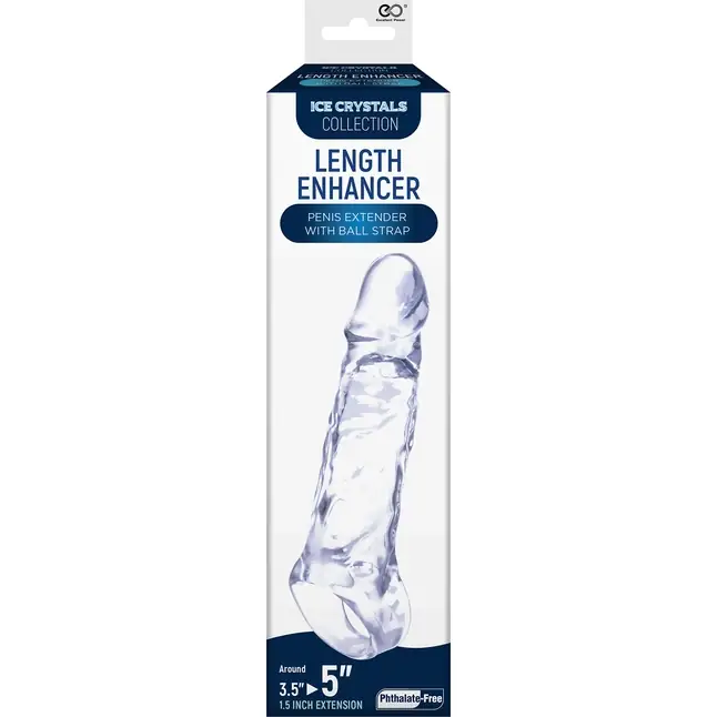 Прозрачная насадка-удлинитель Length Enhancer с подхватом - 16 см. Фотография 4.