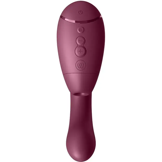 Малиновый двойной стимулятор Womanizer Next Duo. Фотография 2.