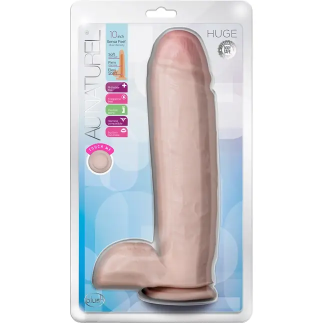 Телесный фаллоимитатор-реалистик Huge - 26,6 см - Au Naturel. Фотография 2.