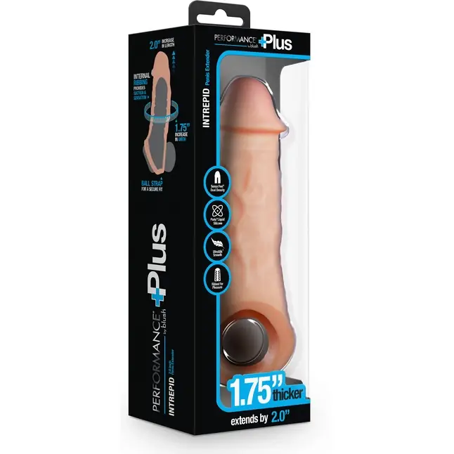 Телесная насадка-удлинитель Intrepid 9.25 Inch Realistic Penis Extender Sleeve - 23,5 см - Performance Plus. Фотография 2.
