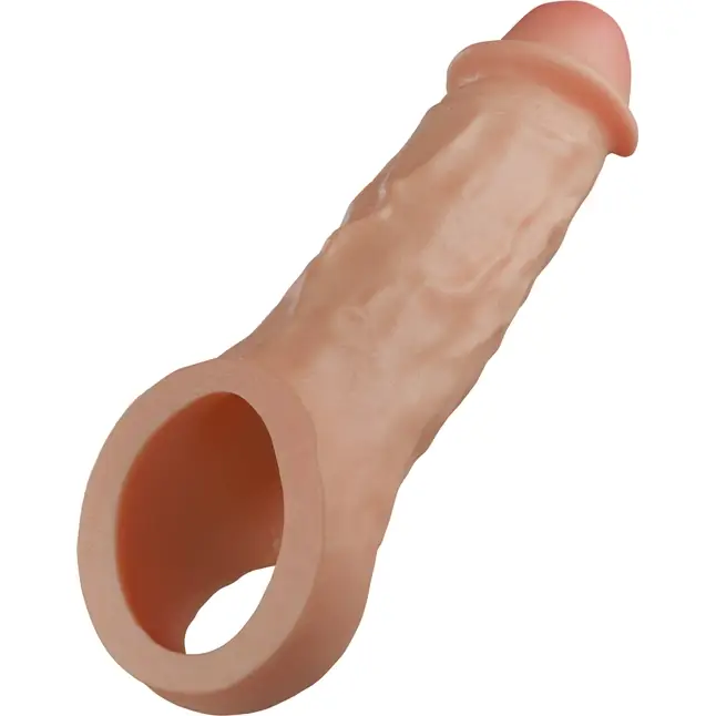 Телесная насадка-удлинитель Intrepid 9.25 Inch Realistic Penis Extender Sleeve - 23,5 см - Performance Plus. Фотография 6.