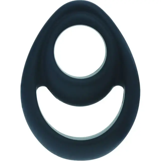 Черное эрекционное кольцо Double Ergo Silicone Cockring - Levelz. Фотография 2.