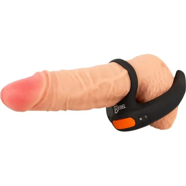 Черный вибростимулятор мошонки RC Scrotum Stimulator with Vibration - Rebel. Фотография 8.