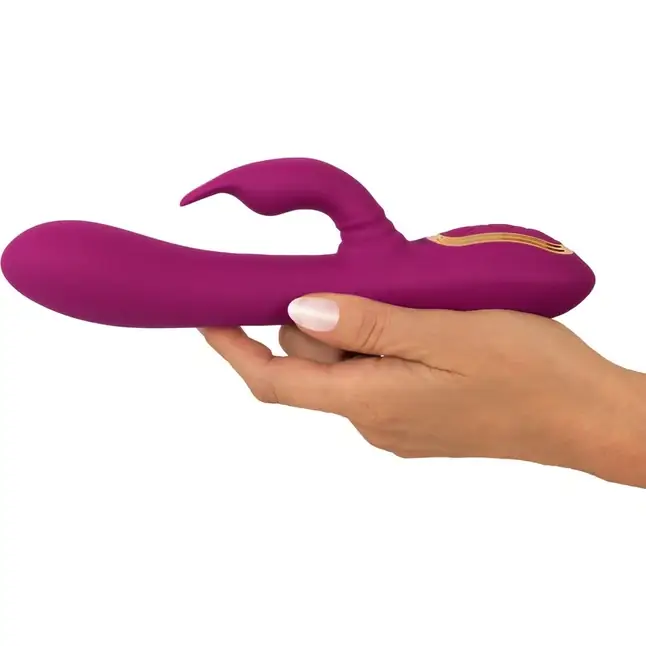 Фиолетовый вибратор 3 Function Vibrator с вращением бусин - 23 см - JAVIDA. Фотография 6.