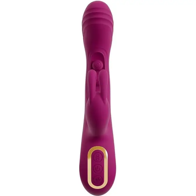 Лиловый вибратор-кролик 2 Function Vibrator Squirting - 22,5 см - JAVIDA. Фотография 5.