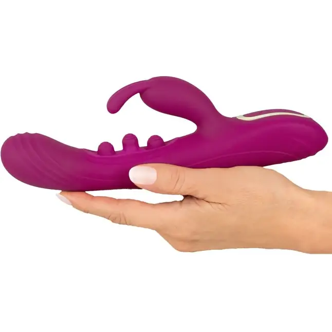 Лиловый вибратор-кролик 2 Function Vibrator Squirting - 22,5 см - JAVIDA. Фотография 8.