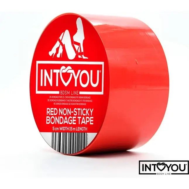 Красный скотч для фиксации Non-Sticky Bondage Tape - 15 м