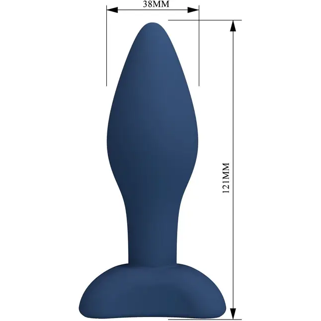 Синяя анальная пробка Bulb Plug - 12,1 см - Crazy Bull. Фотография 8.