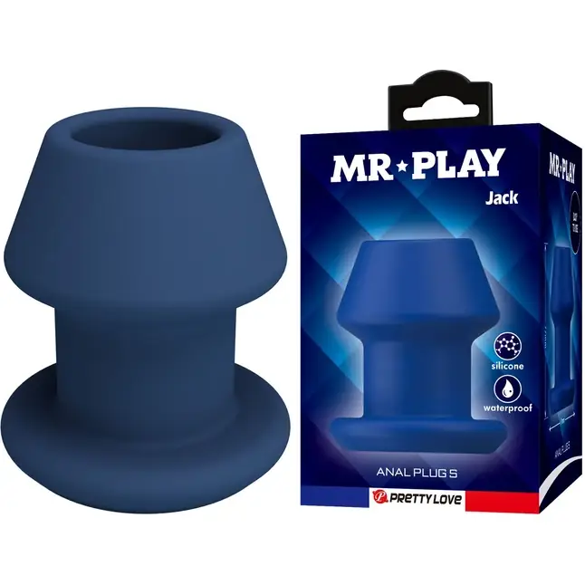 Синий анальный расширитель Jack Anal Plug S - 7,7 см - Mr.Play. Фотография 2.